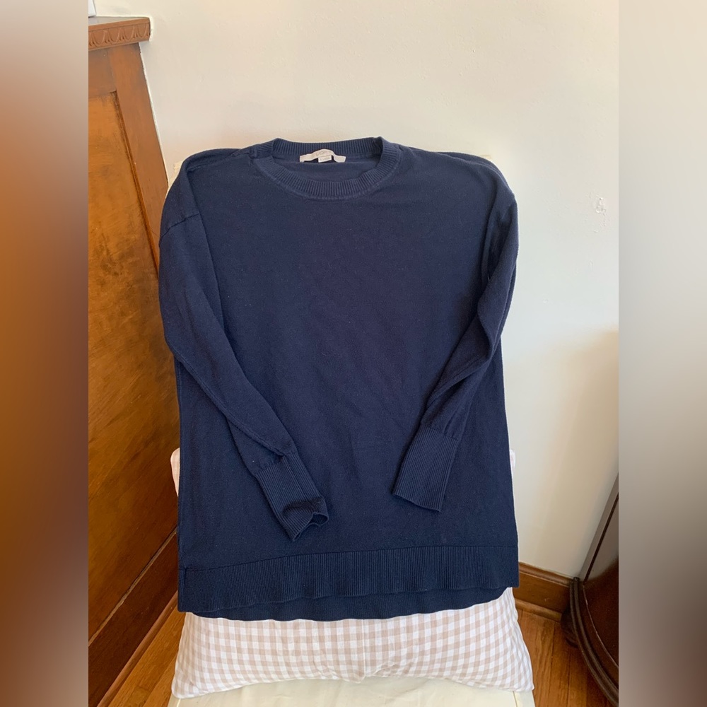 Ann Taylor Loft Navy Crew Sweater